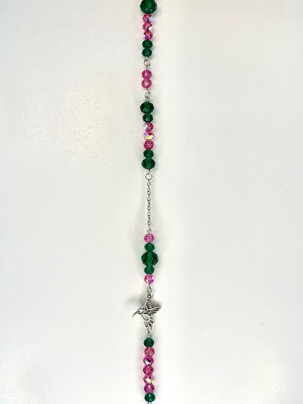 Pink Green Hummingbird Sun Catcher